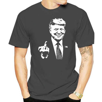 Donald Trump Middle Finger Make America Great Again Black T-Shirt Size S-3Xl Custom Print Tee Shirt